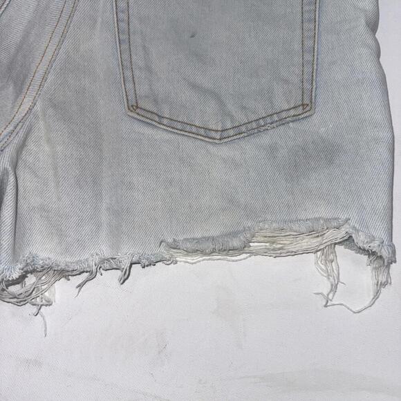 GRLFRND White Helena Shorts Size 26 Distressed Button Fly Super Short n’ Sweet - Picture 13 of 14